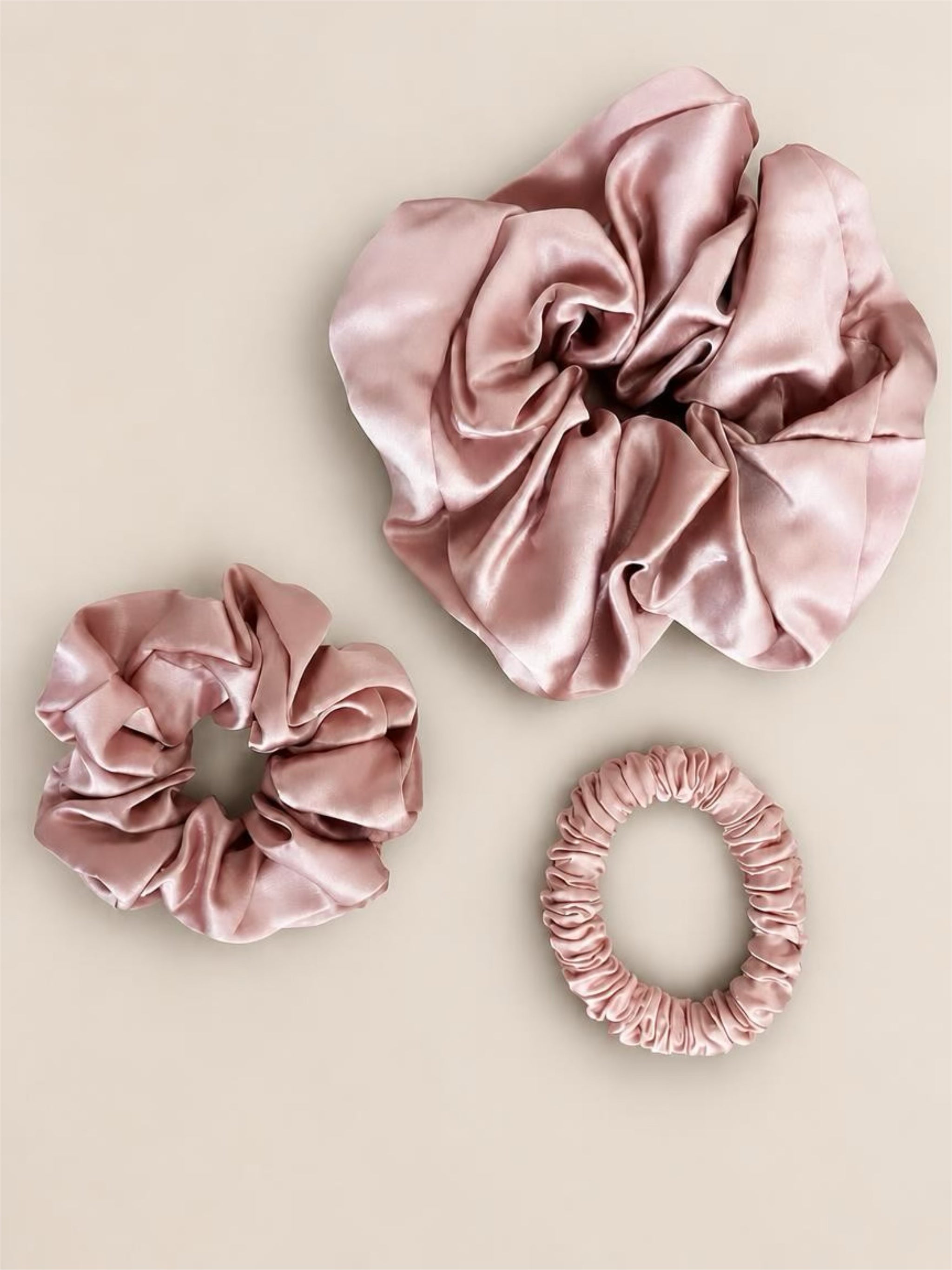 100% Mulberry Silk Hair Elastic Band Set