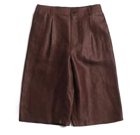 Mulberry Silk Gambiered Canton Silk, Man’s short sleeve shirt and shorts set