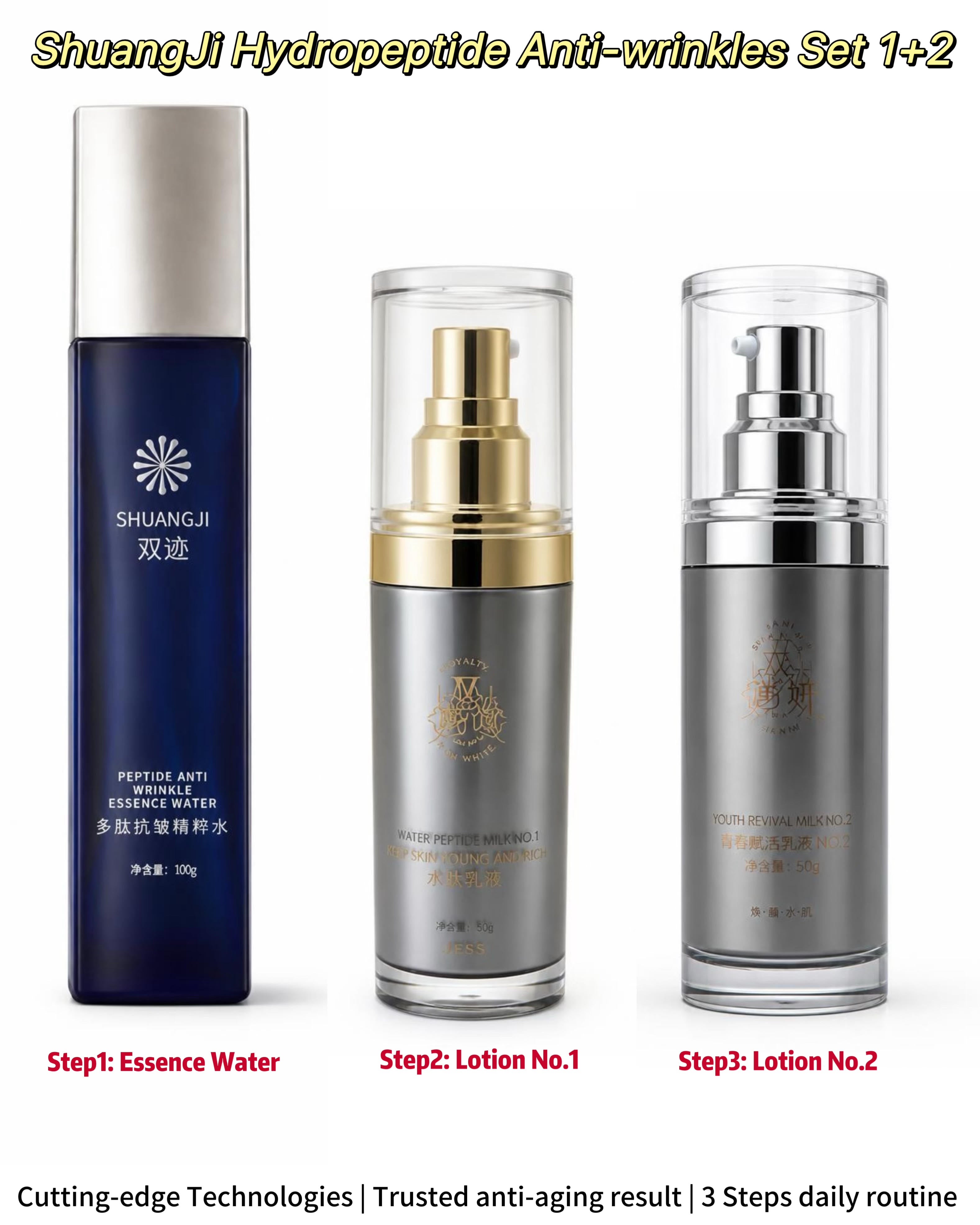 ShuangJi High Tech Hydropeptide Anti-Wrinkle Set 1+2