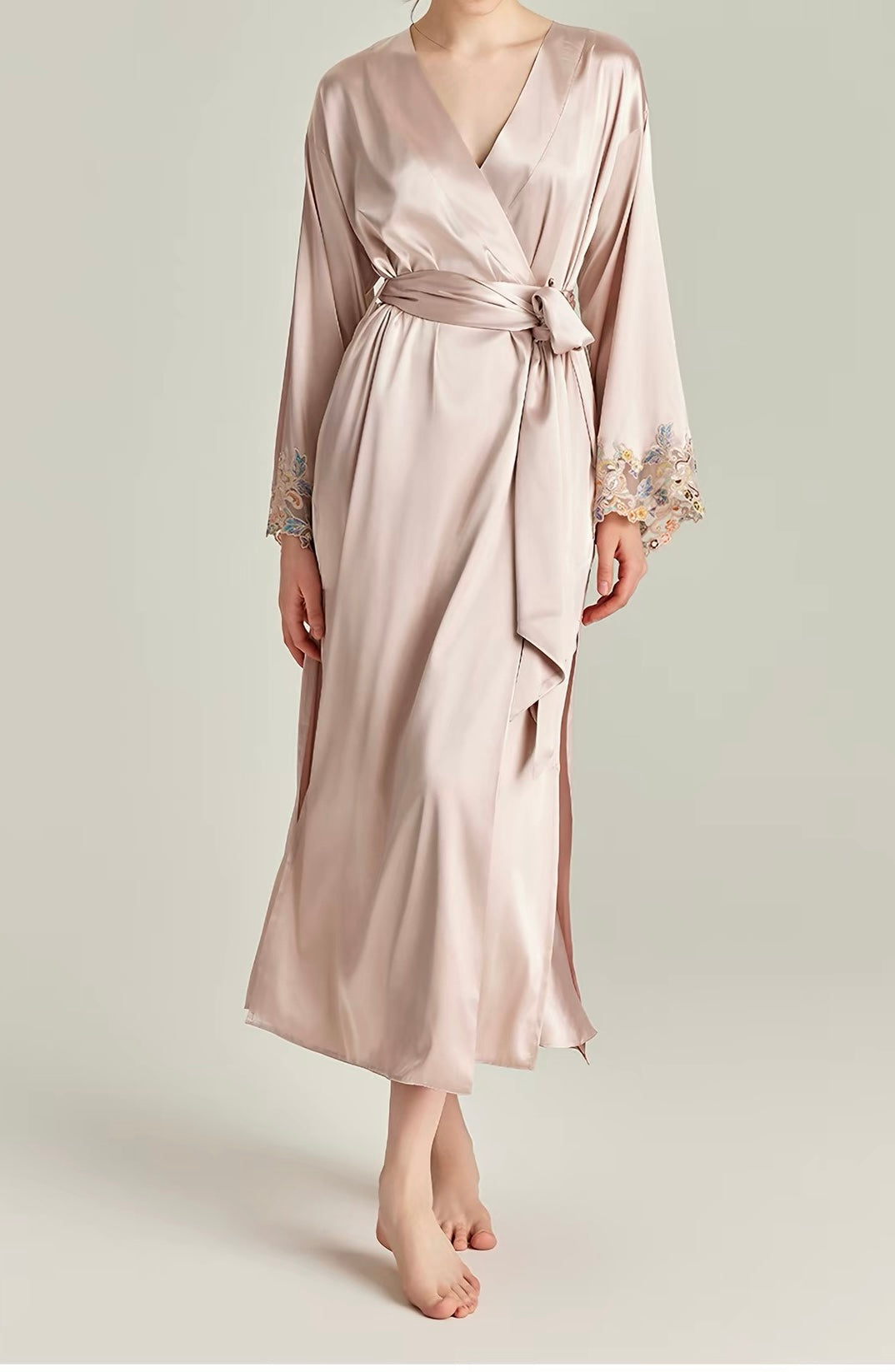 40% Mulberry Silk, 60% Tencel, Long Night Robe