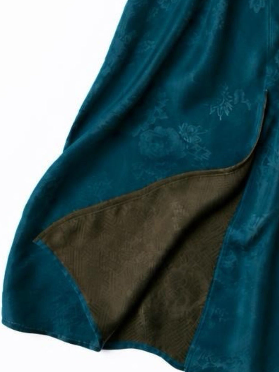 Mulberry Silk Silk Jacquard Long Dress
