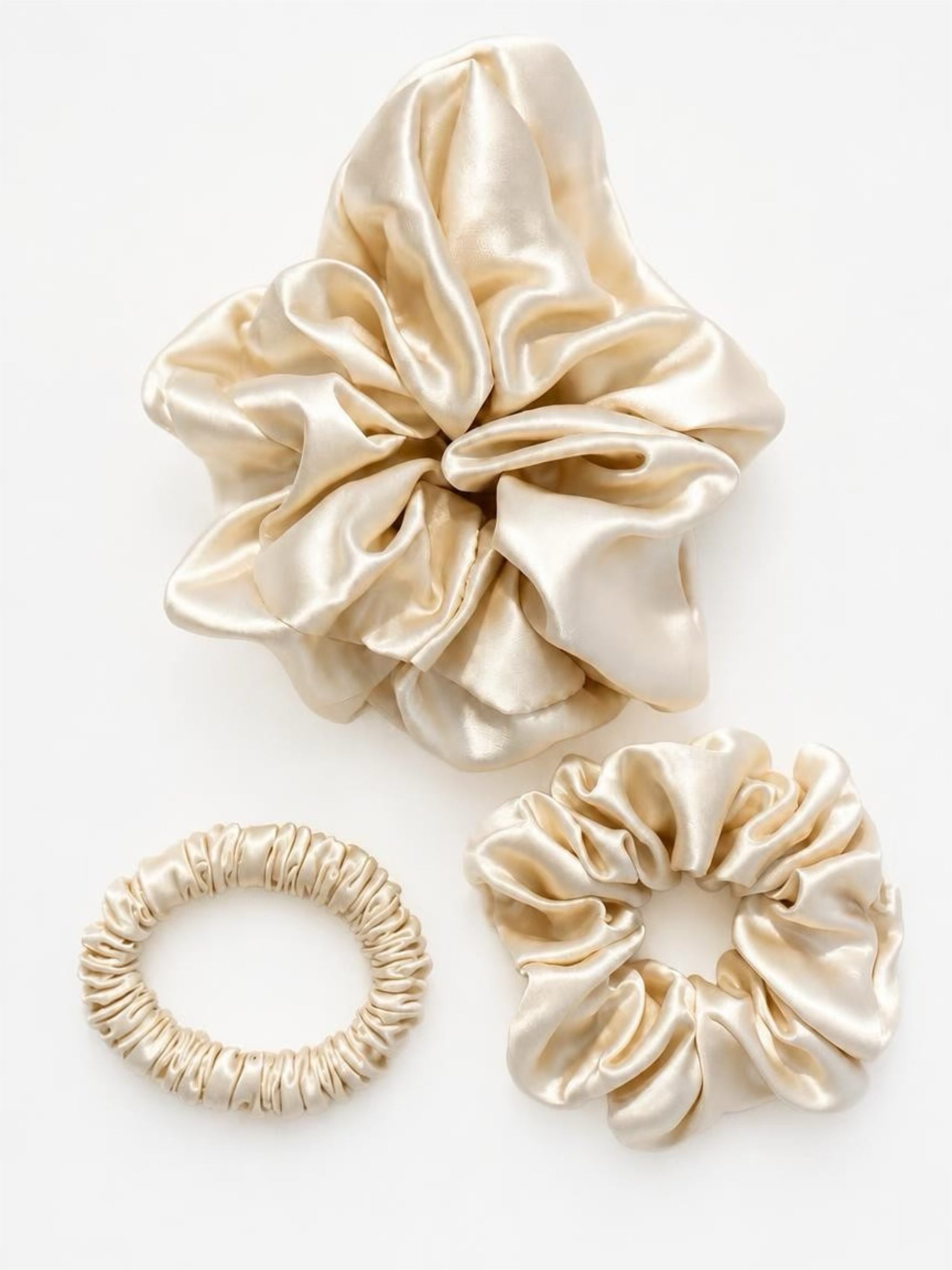 100% Mulberry Silk Hair Elastic Band Set