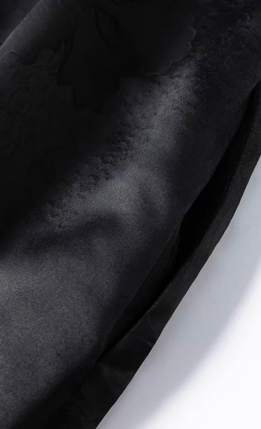 Mulberry Silk Silk Jacquard 35MM, Premium Quality, Black Dress