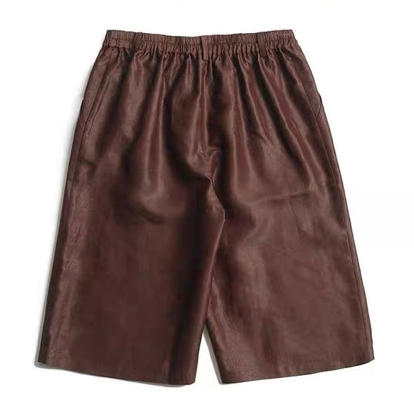 Mulberry Silk Gambiered Canton Silk, Man’s short sleeve shirt and shorts set