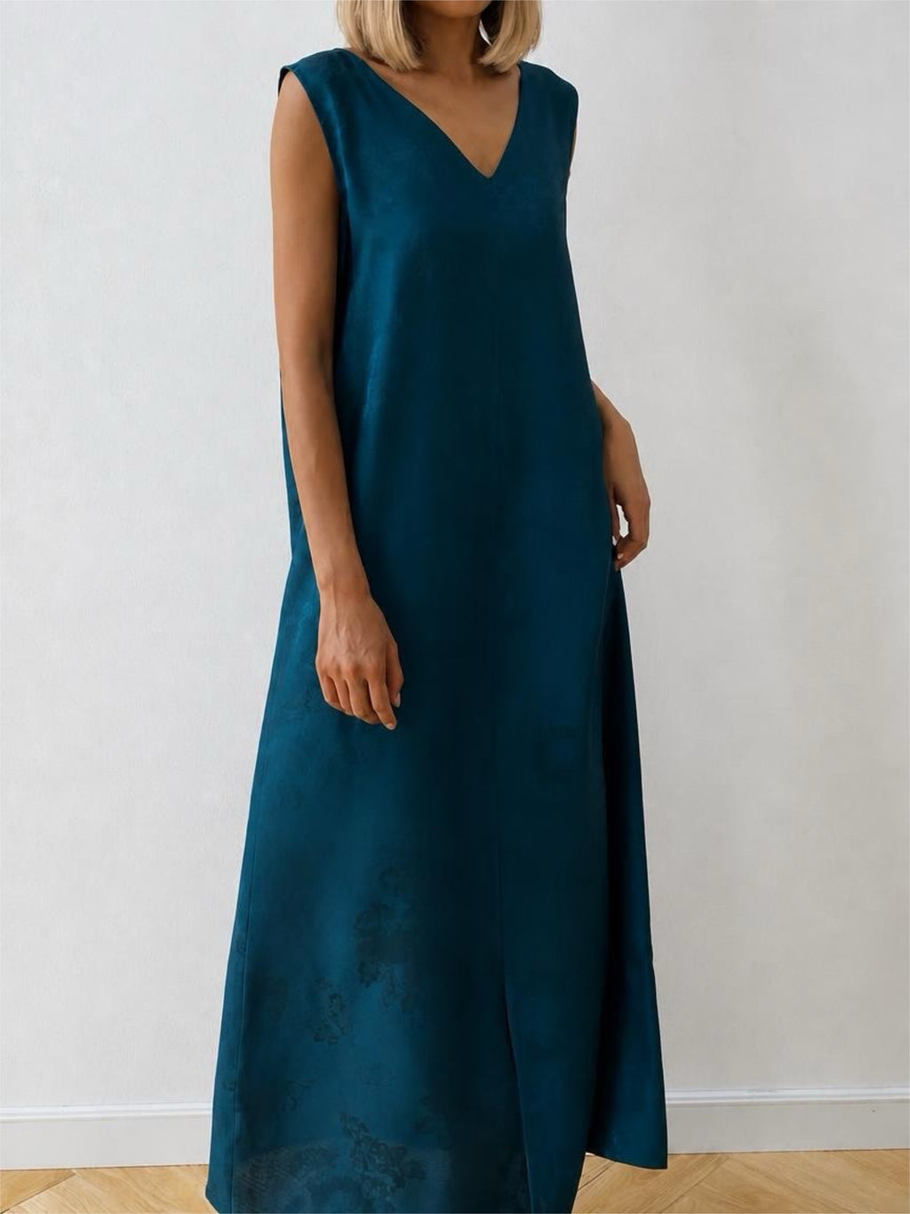Mulberry Silk Silk Jacquard Long Dress