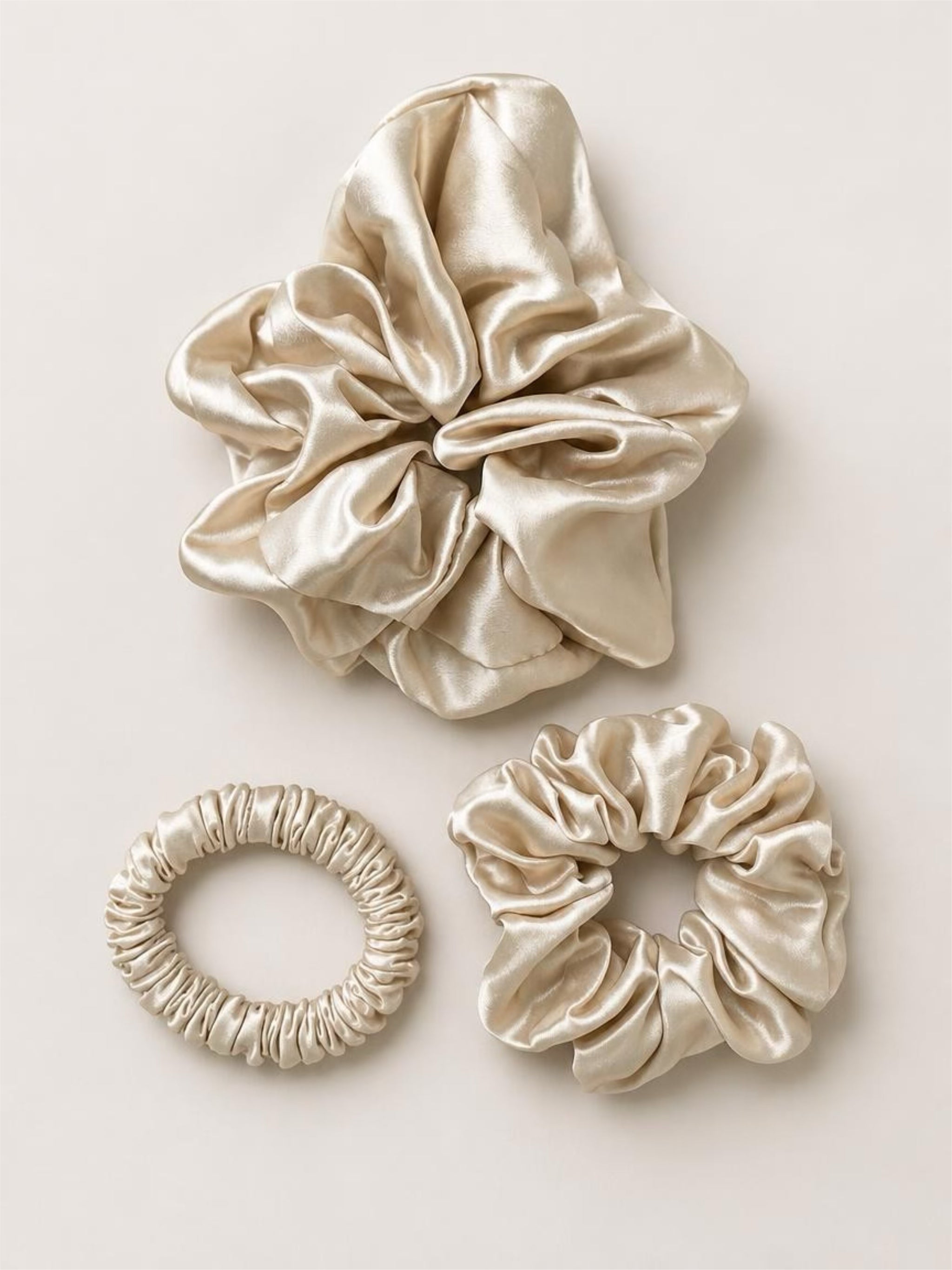 100% Mulberry Silk Hair Elastic Band Set
