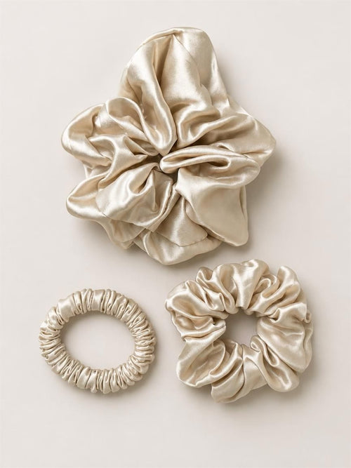 100% Mulberry Silk Hair Elastic Band Set