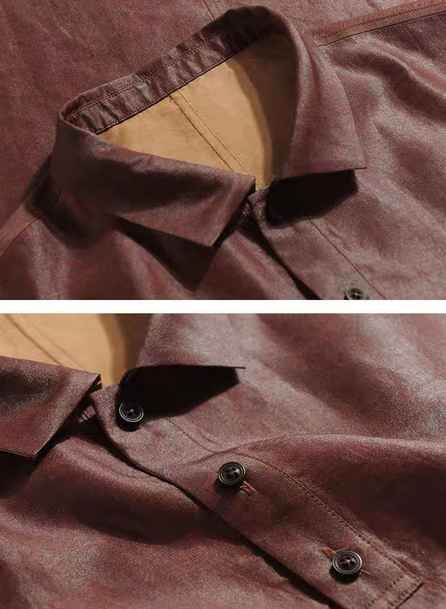 Mulberry Silk Gambiered Canton Silk, Man’s short sleeve shirt and shorts set