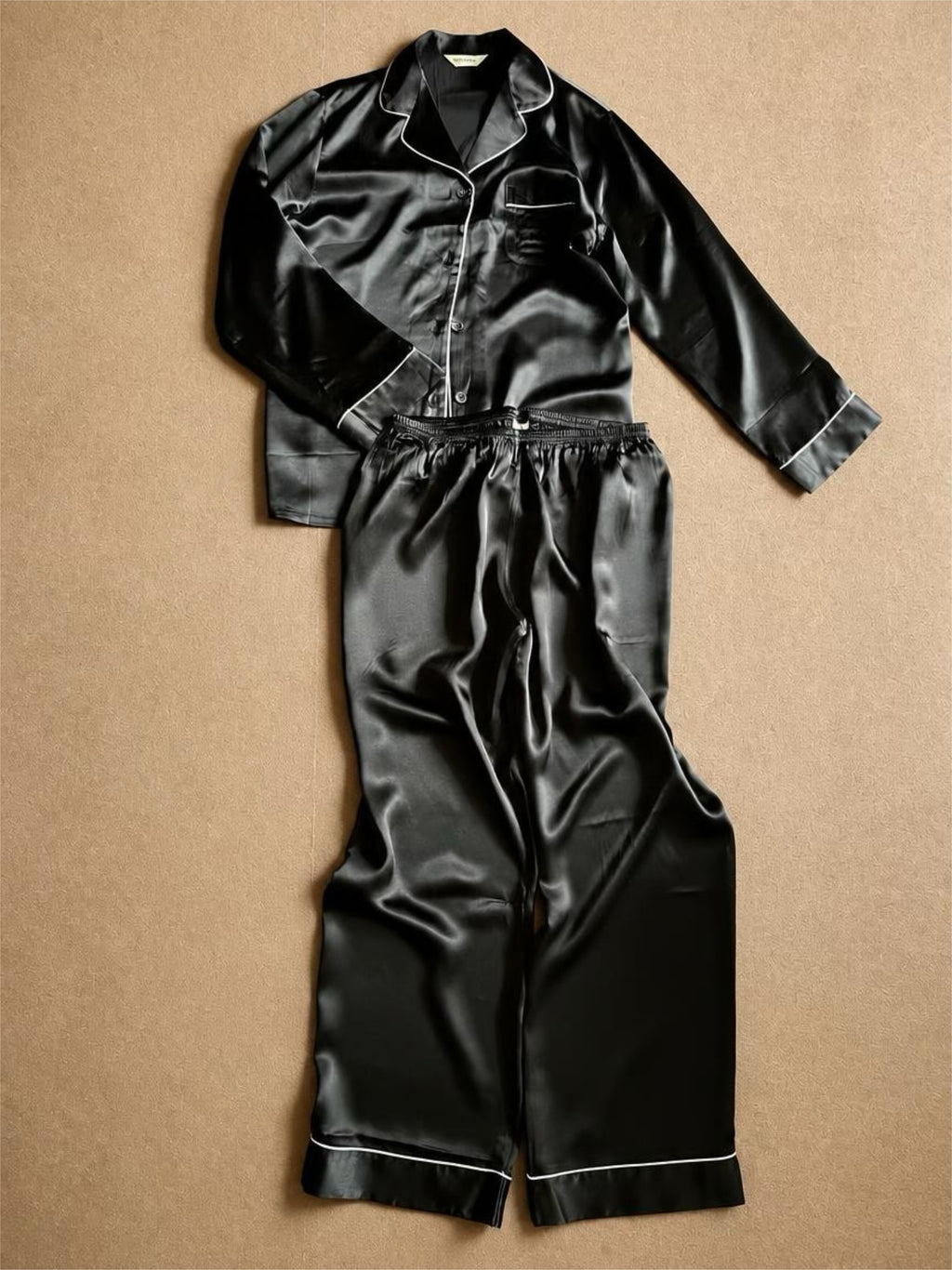 100% Mulberry Silk Long Pijamas Set
