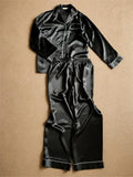 100% Mulberry Silk Long Pijamas Set