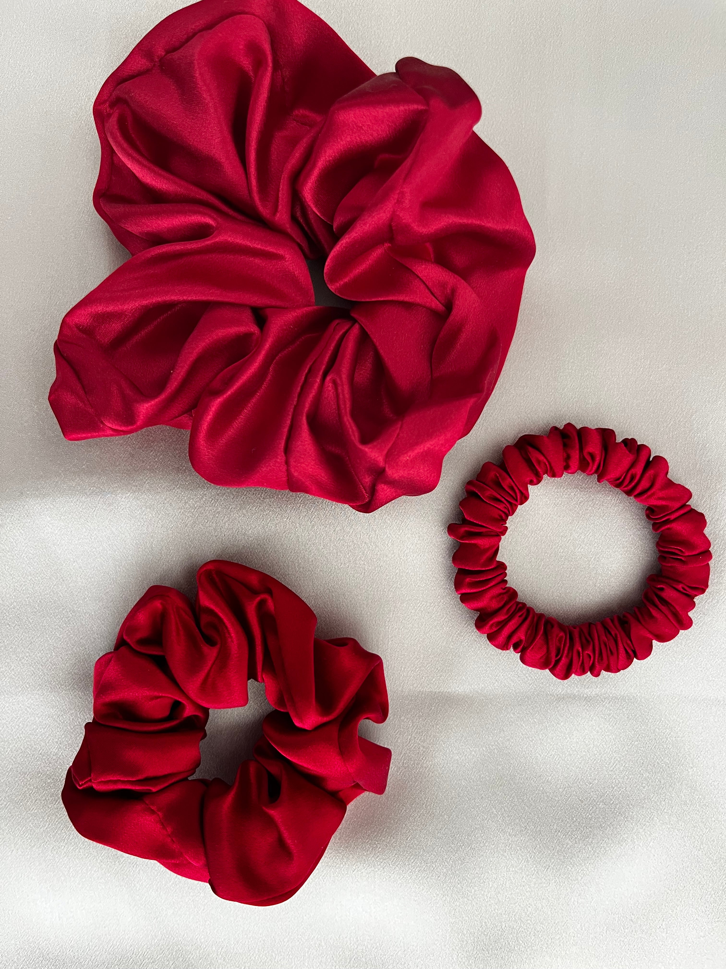 100% Mulberry Silk Hair Elastic Band Set