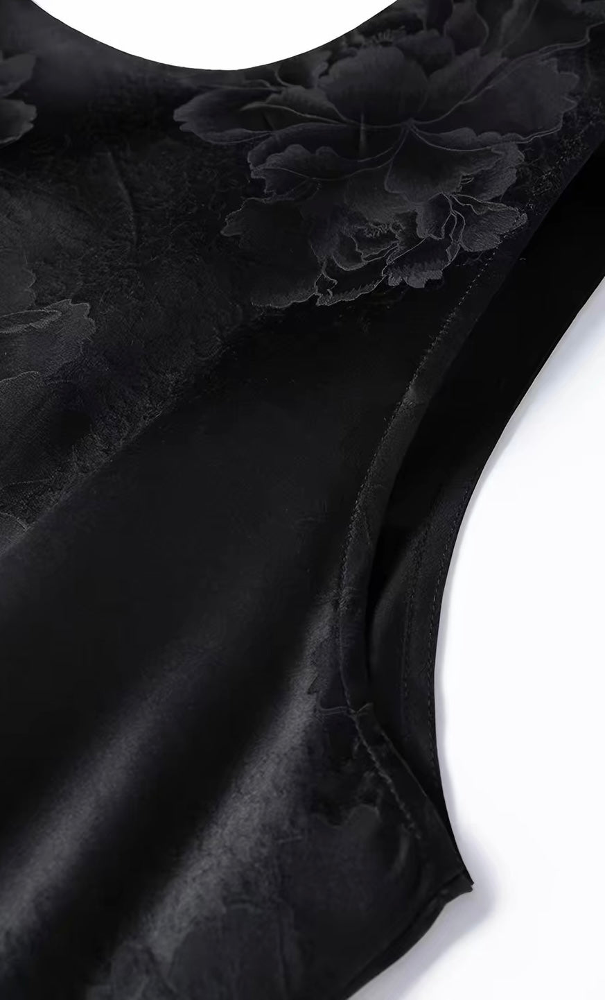 Mulberry Silk Silk Jacquard 35MM, Premium Quality, Black Dress
