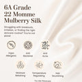 6A Grade Mulberry Silk Pillowcase 50X65cm 22MM