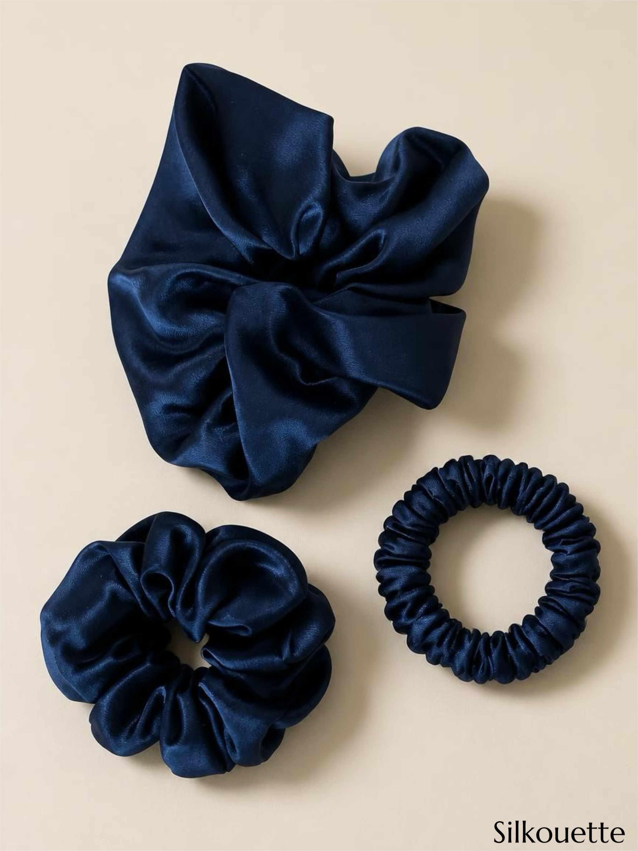100% Mulberry Silk Hair Elastic Band Set