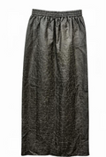 Mulberry Silk Gambiered canton Silk Rare and unique Explosive crackle pattern black Skirt