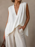 Breathable Floral Mulberry silk Tank Top