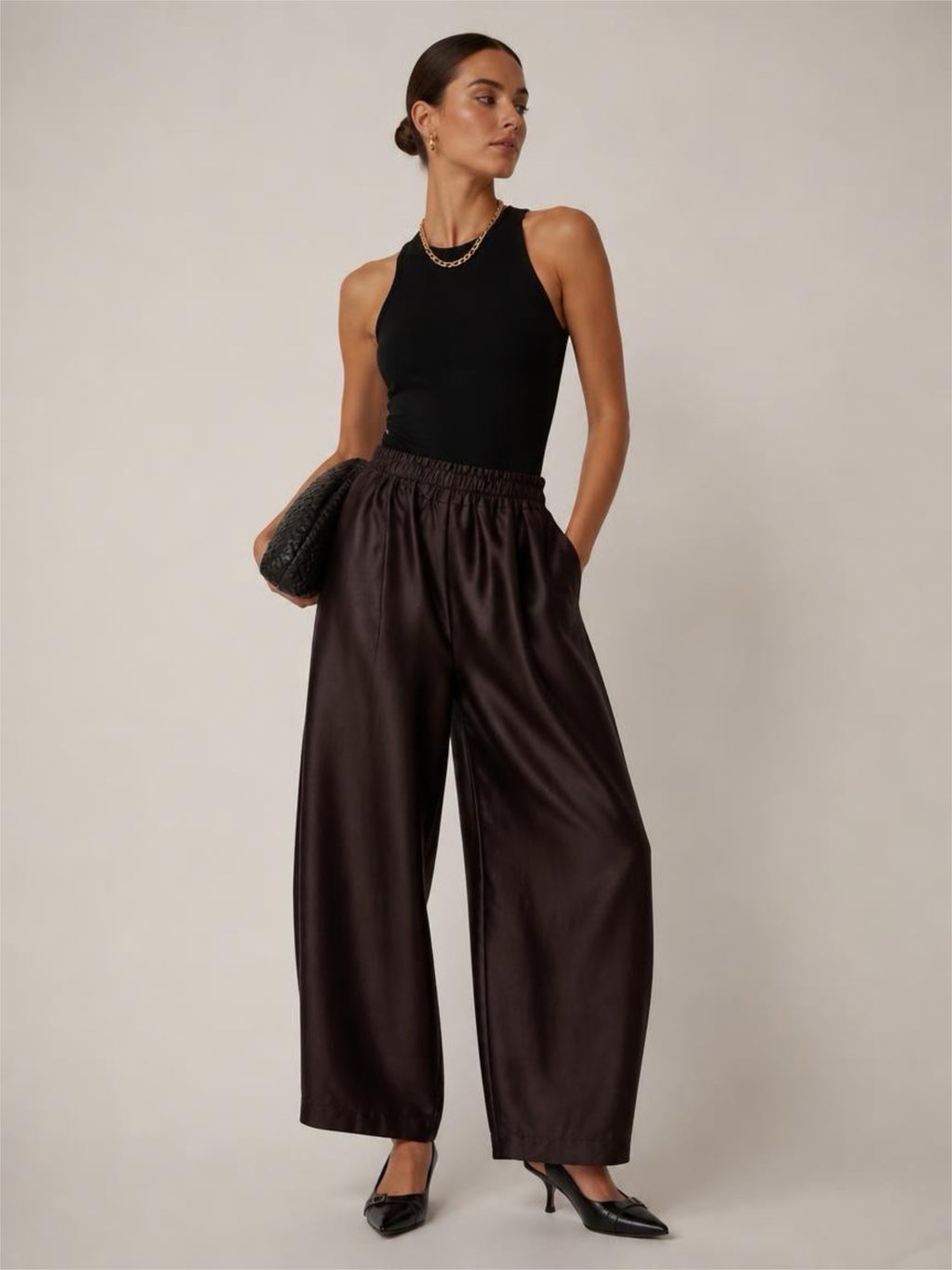 Mulberry Silk Gambiered Canton Silk pants